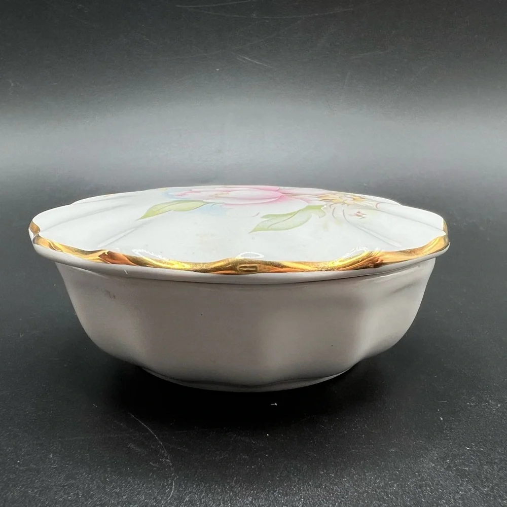 Prinknash Pottery Floral Trinket Dish made in England